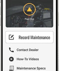 SmartCraft Connect Mobile Boat Engine System For Single Outboard With Under Cowl Mount Marine App displaying maintenance alert