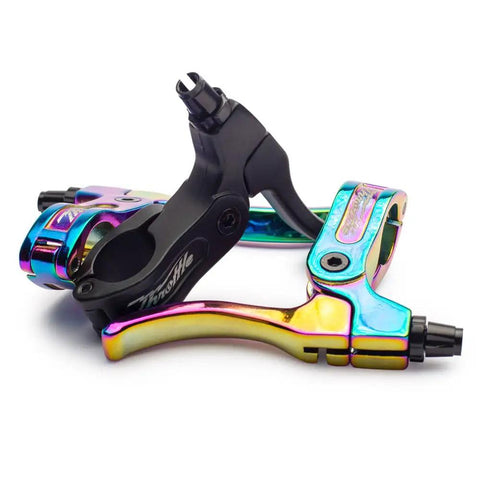 Throttle Series BMX Right Brake Lever Oil Slick Finish Lightweight Design For Intermediate Riders