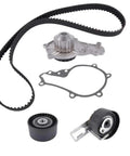 Timing Belt and Water Pump Kit Compatible with 1.6 Diesel TDCI HDI Engines for Citroen C3 C4 Ford Focus Mondeo Replace OEM Refs 1613561980 71775923 71776006 with belt, pump, pulley and gasket