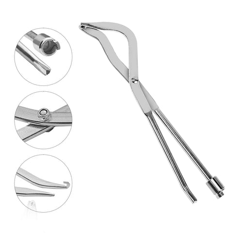 3 Piece Car Drum Brake Tool Kit With Spring Compressor Brake Spoon And Double Ended Pliers For Universal Automotive Drum Repair Install Remove Adjust Set Black showing detailed view of steel double ended pliers.