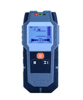 Prograde Stud Finder Wall Scanner Detects Wood Joists Metal Live AC Wires And Copper Tube Precise LCD Backlit Display showing detection settings