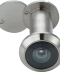 Peephole Front Door Viewer With Privacy Cover And One Way Viewing 220 Degree Wide Angle Satin Nickel Finish For Doors