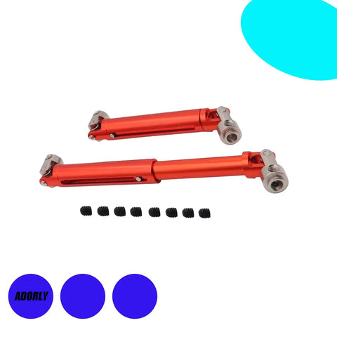 Gen7 Aluminum Driveshafts Upgrade Kit For Everest Gen7 Pro And Sport RC Crawlers With Durable Metal Shafts, Greater Range Of Motion, Enhanced Flex, Easy Install, 2pc Replacement Parts red aluminum driveshafts with screws