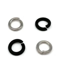 320 Piece Black Stainless Steel Split Lock Washer Set For Screws And Bolts In Sizes M2 Through M8 Including M2 M2.5 M3 M3.5 M4 M5 M6 And M8 304 Stainless Steel GB93 Elastic Gasket Box Kit, black and silver split lock washers