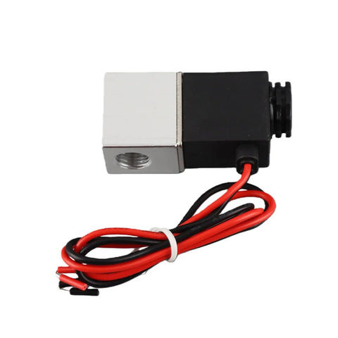 Side view of Lightning Fast 2-Way 2-Position DC 12V Solenoid Valve With Aluminum Alloy Body G1/4 Inch for industrial use