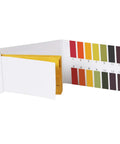 All In One 160 Strips pH Test Paper Kit 1 To 14 Color Coded Litmus Strips with Control Card open showing color guide.
