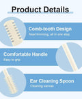 Detailed view of 2 In 1 Nose Hair Trimmer Kit With Double Sided Cutter And 360 Degree Rotation Includes Silicone Cleaning Brush