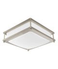 14 Inch LED Square Double Ring Flush Mount Ceiling Light With Smooth Dimming 4000K Bright White 20W 1450LM 100W Equivalent