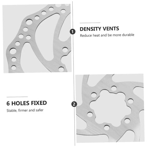 Heavy Duty Mechanical Disc Brake Kit With Front And Rear Rotors And Thick Pads For Mountain Bike density vents and 6 holes fixed design