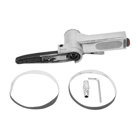 Heavy Duty Pneumatic Air Belt Sander With Slick 360 Degree Rotating Handle And Top Shelf Industrial Build for quick belt swaps.