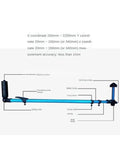 2D Measuring Gauge For Sheet Metal Repair And Vehicle Frame Straightening with labeled parts