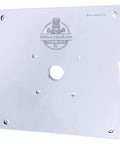 Straight Up Heavy Duty 11 Inch Square Router Base Plate Upgrade For Milwaukee Plunge Router Bushing Compatible 3/8 Inch Thick side view.