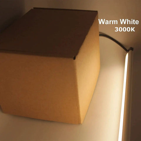 Under Cabinet LED Lighting Kit With 6 12 Inch Light Strips, 2000 Lumen Ultra Bright Warm White illuminating a box
