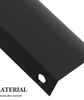 Close-up of Matte Black Hidden Edge Pull Cabinet Drawer Handles 12 Pieces Aluminum Alloy 80mm Back Mount Concealed Hardware.