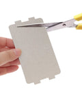 Microwave Mica Sheet Cover Set 6 Pcs Heat Insulation Waveguide Pad Crisper Cover for Oven Replacement being cut to size