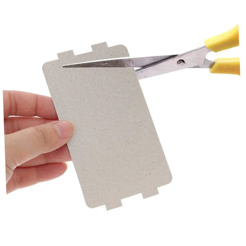Microwave Mica Sheet Cover Set 6 Pcs Heat Insulation Waveguide Pad Crisper Cover for Oven Replacement being cut to size