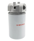 High Flow 25 GPM 250 PSI Spin On Hydraulic Oil Filter Assembly Workhorse with 10 Micron Filtration Three Fourth Inch NPTF Ports