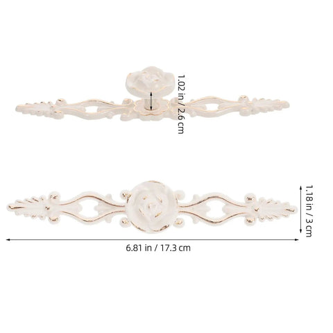 European Vintage Cabinet Pull Handle Zinc Alloy Retro Vibe Drawer Knob For Furniture Hardware In K Gold Ivory White design and dimensions