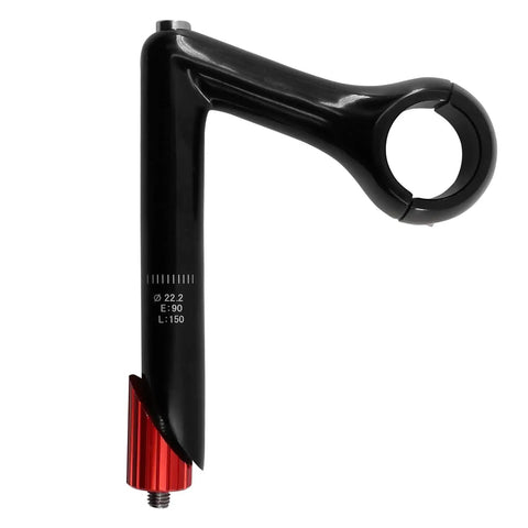 Electroplated Aluminum Quill Bicycle Stem 31.8mm Clamp, Full CNC Machined, Vintage Classic Style, Lightweight 273g, 90mm Length, Black