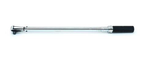 One Half Inch Drive Micrometer Torque Wrench 30 To 250 Foot Pounds, Plus Minus Three Percent Accuracy, Quick Twist Pull Adjustment Collar