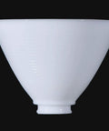 8 Inch Diameter IES Style White Opal Glass Reflector Shade With Waffle Pattern Two And One Quarter Inch Fitter For Antique Style Floor Lamps
