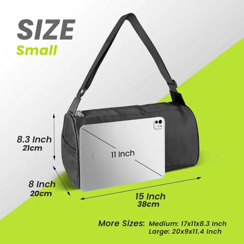 Foldable Waterproof Travel Duffle Bag For Gym And Beach, Lightweight Oxford Cloth Sports Bag dimensions