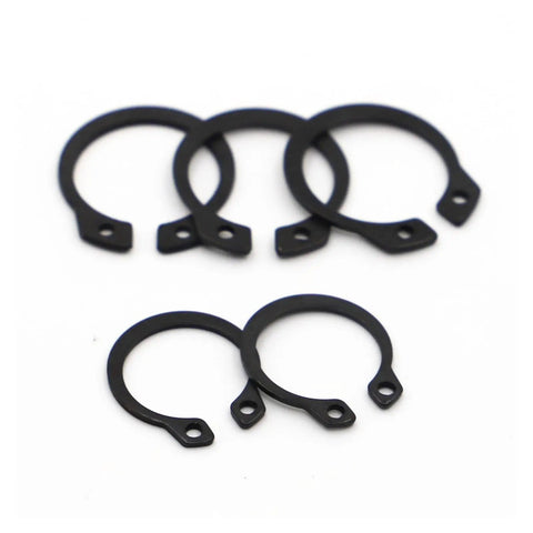Heavy Duty External Circlip Retaining Rings For Shaft And Bearing Assembly Fit M6 To M50 Durable Carbon Steel Build for secure fit.