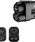 Heavy Duty CCS1 to CCS2 EV Charger Adapter DC Fast Charging Connector Rated At 1000V And 250A showing dual plug design.