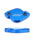 Front And Rear Brake Fluid Reservoir Cover And Master Cylinder Cap For Yamaha YZ450F YZ250F YZ125 YZ85, blue CNC aluminum