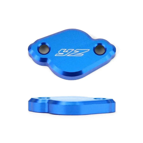 Front And Rear Brake Fluid Reservoir Cover And Master Cylinder Cap For Yamaha YZ450F YZ250F YZ125 YZ85, blue CNC aluminum