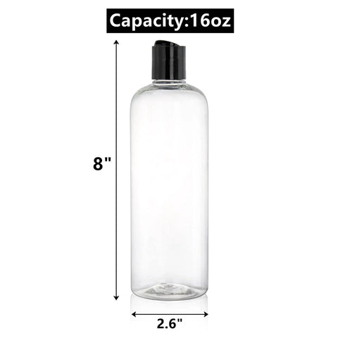 Score This Fly 20 Pack Of 16 Oz Clear Plastic Bottles With Secure Flip Tops For Shampoo And Lotion Routines In Pocket Friendly Fits Featuring Squeeze Ready Refillable Design That Stays Sharp And Bpa Free Always