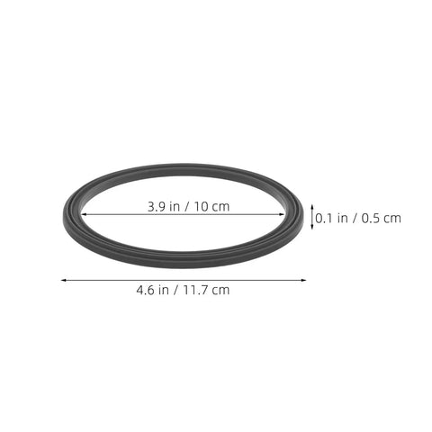 3 Pack Food Grade Silicone Sealing Ring Gasket For Ninja Creami Ice Cream Maker, dimensions shown for replacement part size.