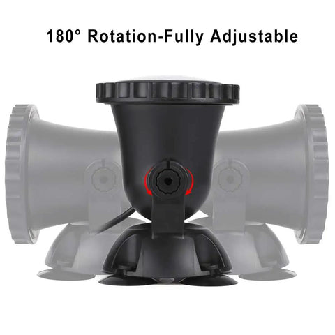 Underwater Pond Lights Set Of 6, Colorful Submersible LED Spotlight With IP68 Waterproof, showing adjustable rotation feature