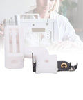 Effortless Needle Threader For Home Sewing Machines Plastic Multifunction Threading Tool close-up in white plastic