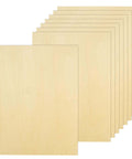 12-pack unfinished basswood sheets, 16 x 12 in, 1/16 in thick, natural wood color (front view)