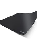 Black Square Mouse Pad with Non Slip Rubber Base Smooth Polyester Surface for Office Work Gaming Minimalist Desk Accessory