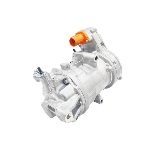 Straight Shooter Electric Air Conditioning Compressor Fits Mercedes Cla C118 Eqa 2015 Through 2020 Esba34C showing aluminum housing and connections.