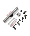 Slick Fit Aluminum Router Table Fence With T Track Slots Adjustable Flip Stop And Precision Miter Head Dual Measurement Lines For Nailing Woodworking Projects Fast, 700mm aluminum rail and accessories.