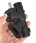 Scuba Diving Power Inflator With 45 Degree Oral Inflation Valve And K Shaped Relief Valve For Standard 1 Inch Hose in hand view