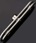Close-up of Eight Pack 360 Degree Hidden Door Pivot Hinges in stainless steel, showing durable construction and heavy-duty design for cabinets.