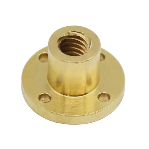 Brass nut from 700mm T10x8 Lead Screw With Brass Nut Kit For 3D Printer And CNC Machine Z Axis, 2mm Pitch, 4 Starts, 8mm Lead