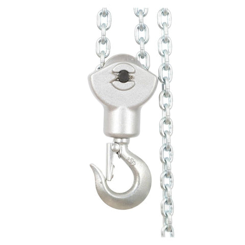 Lightweight Aluminum Lever Chain Hoist 0.75T 1.5T 3T Manual Chain Block showing hook and chain details