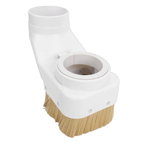 Tough 100Mm Abs Cnc Spindle Dust Shoe Paired With A Snug Fit Brush Hood, 100mm size, ABS material, ideal for woodworking.