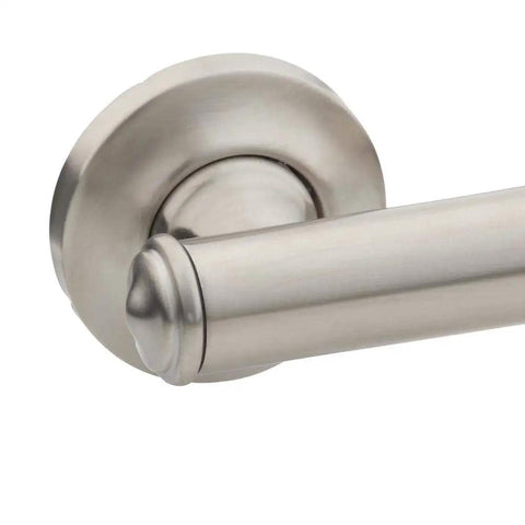 16 Inch Stainless Steel Grab Bar For Bathtub And Shower With Comfort Grip, Heavy Duty Handicap Safety Bar In Brushed Nickel End Cap View