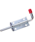 Premium Stainless Steel Spring Loaded Gate Latch And Bolt Hardware Set For Utility Dump Trailers Barn Doors, silver metal latch design.