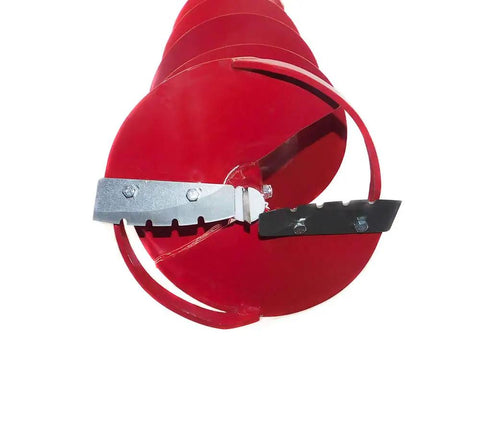 8 Inch Ice Auger For Ice Fishing With Interchangeable Stainless Steel Blades And Power Head Attachment For Gas Post Hole Digger