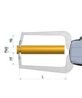 Real Deal Digital Caliper Gauge Boasting A Tough Rust Resistant Build And Super Grippy Handle For Knockout Precision Readouts On All Your Outside Inside Measurements Around The Workshop, showing dimensions and grip design.