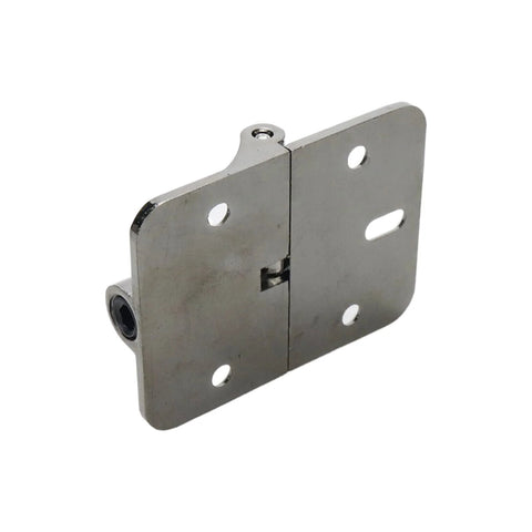 KUMGROT adjustable torque hinge, zinc alloy, black finish, 2.32 x 1.77 in, four countersunk holes, front view