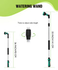 Adjustable Watering Wand For Garden Hose 36 To 54 Inches With 10 Spray Patterns And Pivoting Head Thumb Flow Control Nozzle shown