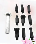 Auto Dent Repair Kit With Replaceable Heads, Pro Grade Dent Remover Tool Set with silver handle and various black heads
